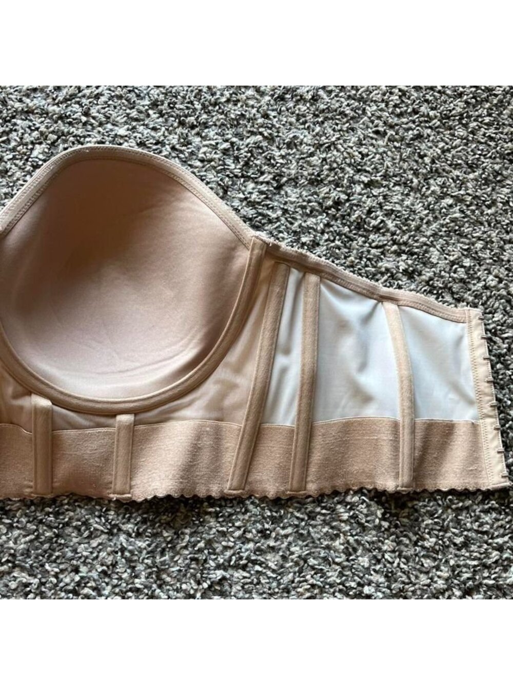 Parfait Tan Bra Corset Size 40F Body Contour Feminine Supportive Lace Trim - Picture 6 of 7